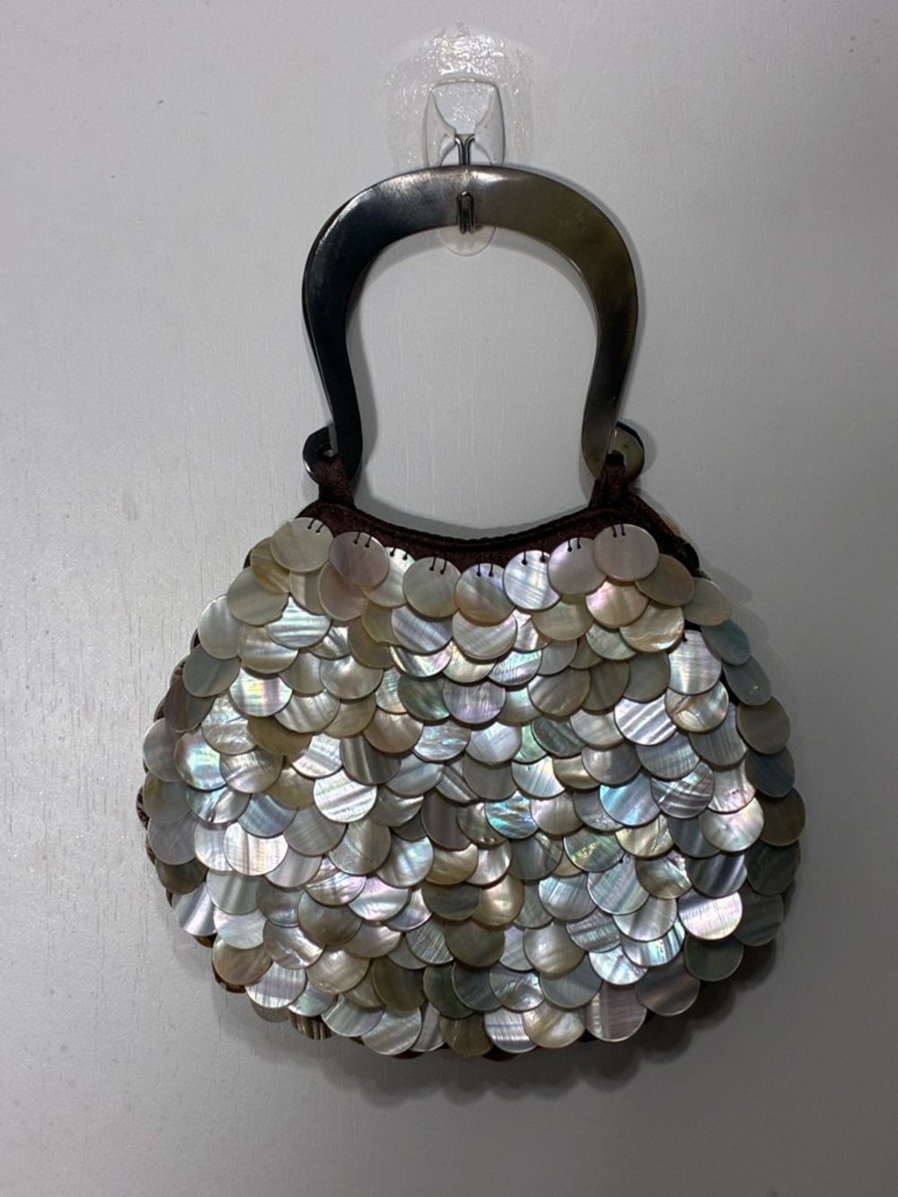 Artpmosphere small shell bag 100% silk evening bag or coin purse pretty